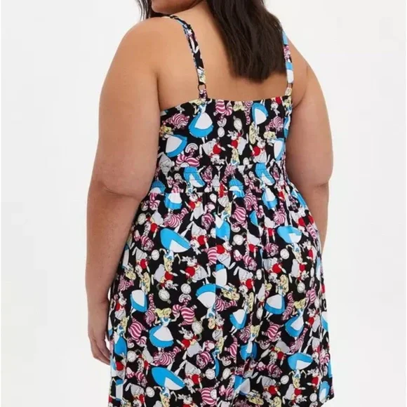 Torrid Her Universe Disney Alice In Wonderland Tea Party Romper - Picture 3 of 7